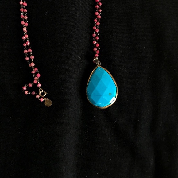 B Z K necklace with turquoise pendant - Picture 4 of 8